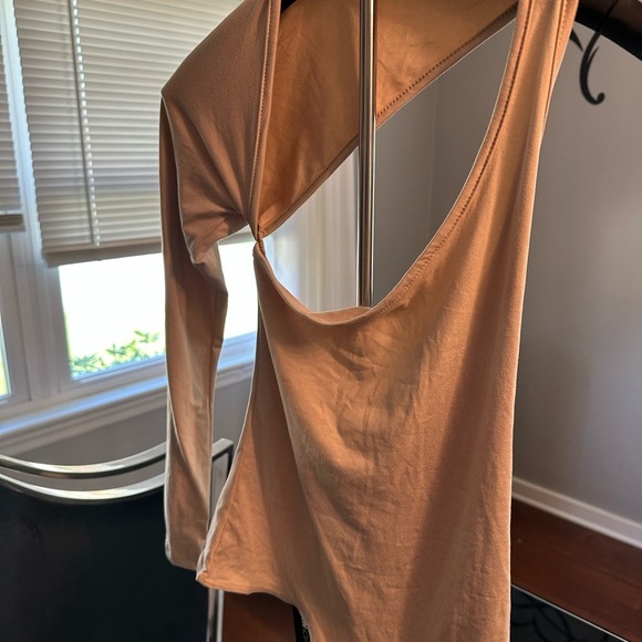 Fashion Nova Tops - Elegant Tan Women's Top